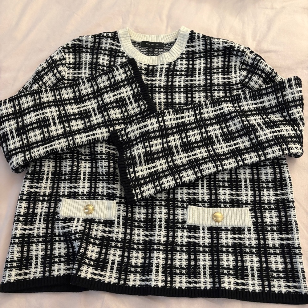 Ann Taylor "tweedy" sweater
